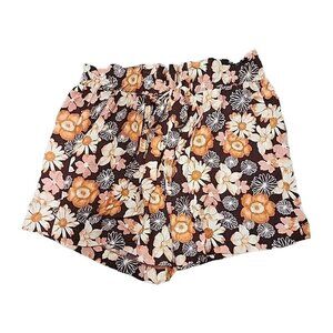Rue21 Paperbag High Waisted Rayon Floral Shorts Women's Large